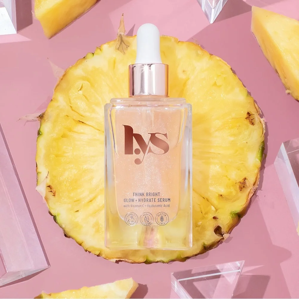 NEW LYS Beauty Think Bight Glow+ Hydrating Serum With Vitamin C Hyaluronic Acid